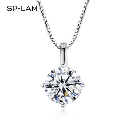 1Ct Moissanite Stone Pendant Necklace