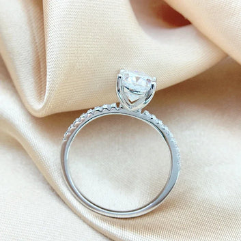 Oval Solitaire Moissanite Ring