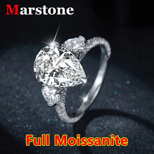 Pear Moissanite Ring (6.72ct)