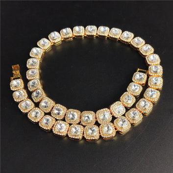 Square Iced-Out Tennis Chain (Rhinestone)