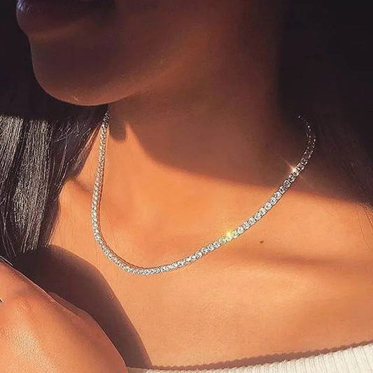 Iced-Out Tennis Choker Necklace (Cubic Zircon)